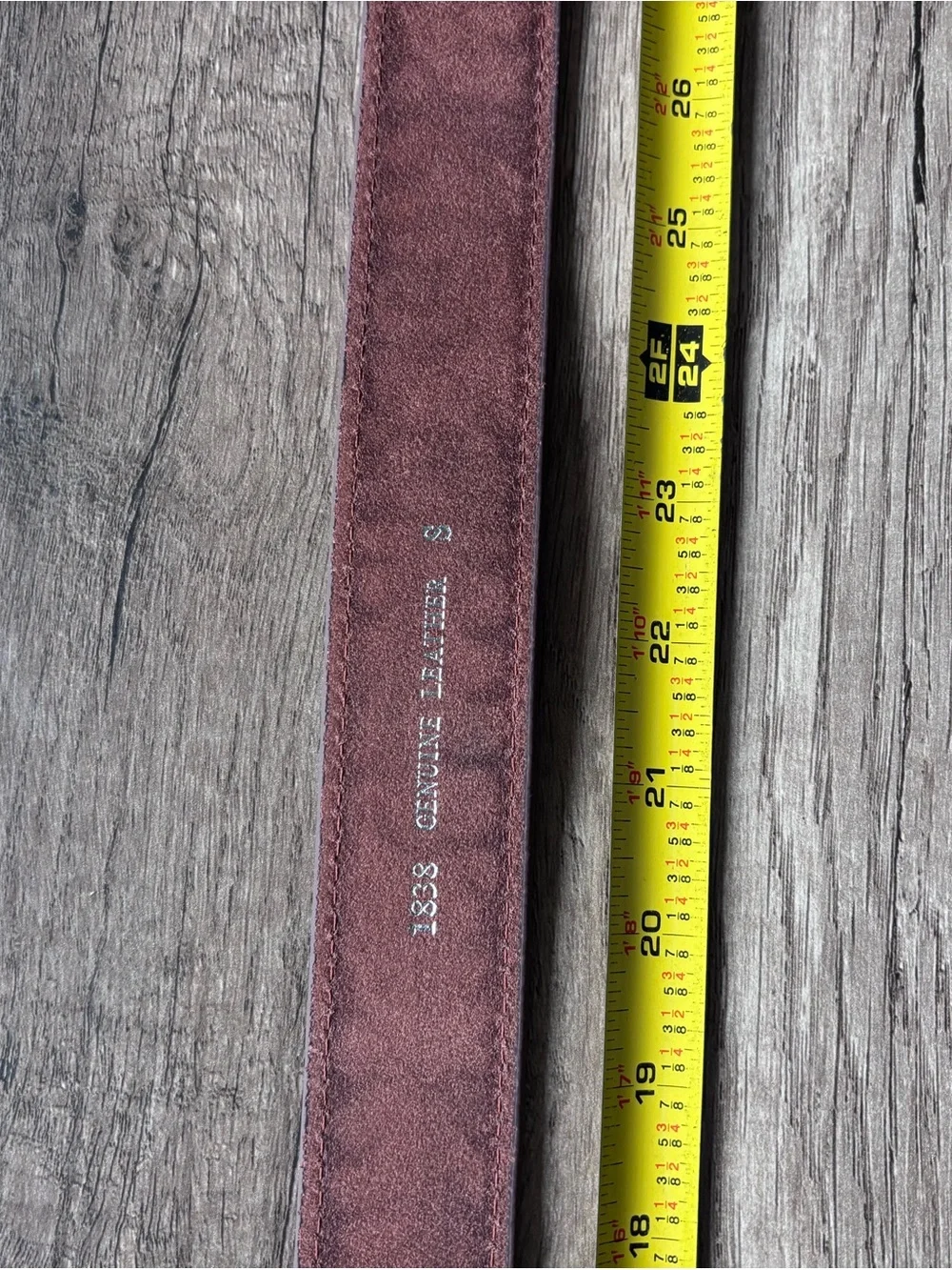 Tooled Leather Belt with Oval Buckle - Green and Brown